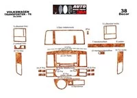Volkswagen Transporter T6 09.2009 3D Interior Dashboard Trim Kit Dash Trim Dekor 37-Parts - 3 - Interior Dash Trim Kit Volkswagen Transporter T6 09.2009 3D Interior Dashboard Trim Kit Dash Trim Dekor 37-Parts - 3 - Interior Dash Trim Kit