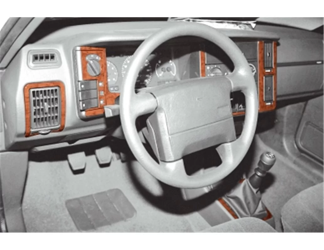 Volvo 440-460 08.88-08.93 3D Interior Dashboard Trim Kit Dash Trim Dekor 15-Parts - 1 - Interior Dash Trim Kit