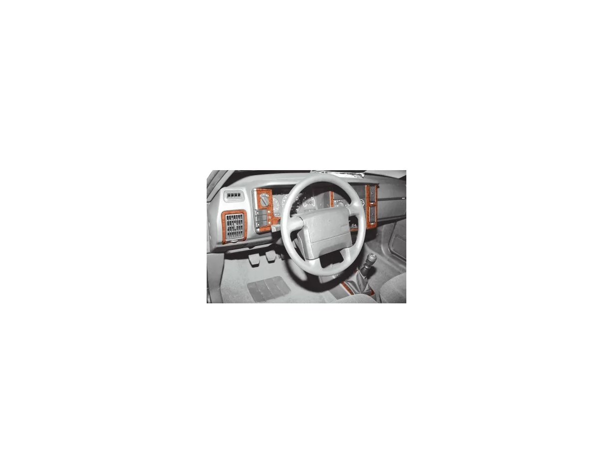 Volvo 440-460 08.88-08.93 3D Interior Dashboard Trim Kit Dash Trim Dekor 15-Parts - 1 - Interior Dash Trim Kit