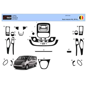 Renault Trafic 01.2015 3D Interior Dashboard Trim Kit Dash Trim Dekor 30-Parts 2