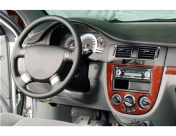 Chevrolet Lacetti HB 03.2004 3D Interior Dashboard Trim Kit Dash Trim Dekor 10-Parts - 1 - Interior Dash Trim Kit