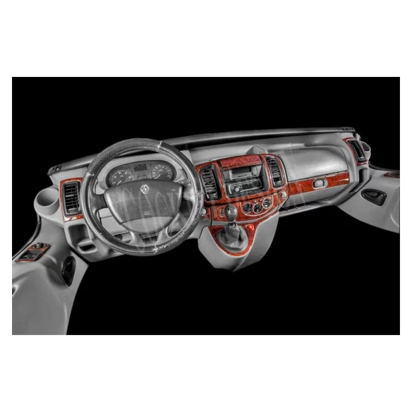 Renault Trafic-Nissan Primastar 01.07-12.10 3D Interior Dashboard Trim Kit Dash Trim Dekor 17-Parts