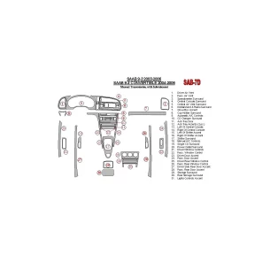 Saab 9-3 2003-2006 Manual Gear Box, With Infotaitment Interior BD Dash Trim Kit