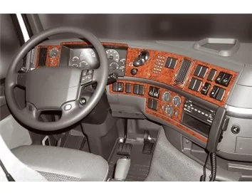 Volvo FH12 FH16 FM Vers 04.02-12.12 3D Interior Dashboard Trim Kit Dash Trim Dekor 23-Parts - 1 - Interior Dash Trim Kit