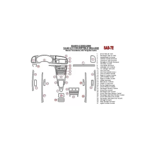 Saab 9-3 2003-2006 Manual Gear Box, With NAVI Interior BD Dash Trim Kit 2