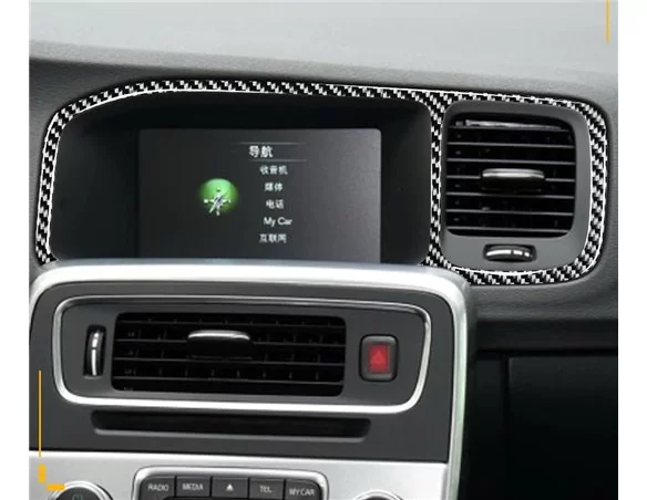 Volvo S 60 V60 2010–2018 3D Interior Dashboard Trim Kit Dash Trim Dekor 21-Parts