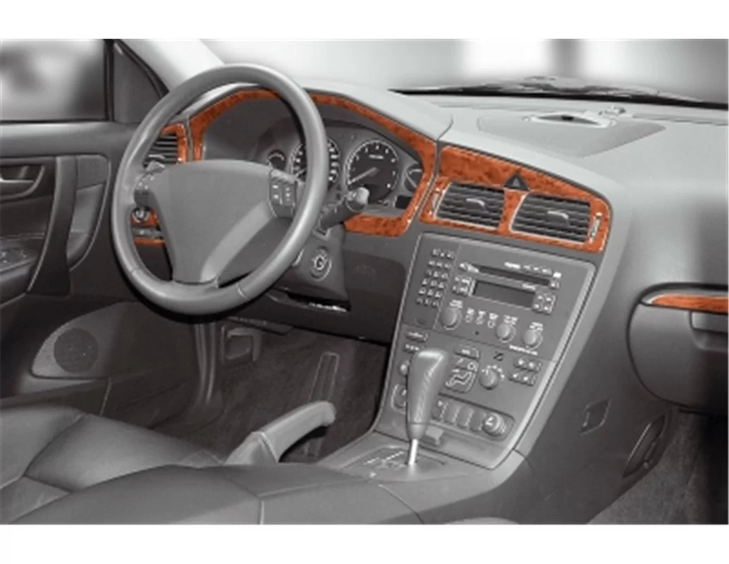 Volvo S 60-V 70 05.05-12.09 3D Interior Dashboard Trim Kit Dash Trim Dekor 8-Parts - 1 - Interior Dash Trim Kit