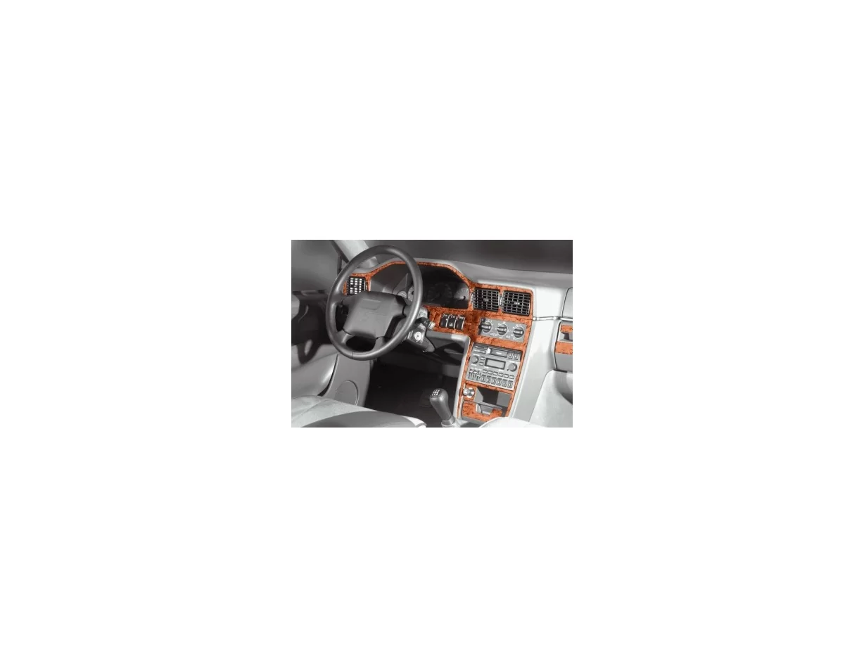 Volvo S 90-V 90 12.96-03.98 3D Interior Dashboard Trim Kit Dash Trim Dekor 17-Parts - 1 - Interior Dash Trim Kit
