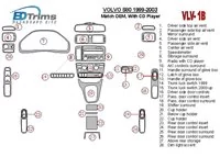 Volvo S80 1999-2003 With CD Player, OEM Compliance Interior BD Dash Trim Kit - 1 - Interior Dash Trim Kit Volvo S80 1999-2003 With CD Player, OEM Compliance Interior BD Dash Trim Kit - 1 - Interior Dash Trim Kit