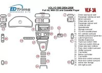 Volvo S80 2004-2006 Full Set, With CD and Compact Casette audio Interior BD Dash Trim Kit - 3 - Interior Dash Trim Kit Volvo S80 2004-2006 Full Set, With CD and Compact Casette audio Interior BD Dash Trim Kit - 3 - Interior Dash Trim Kit