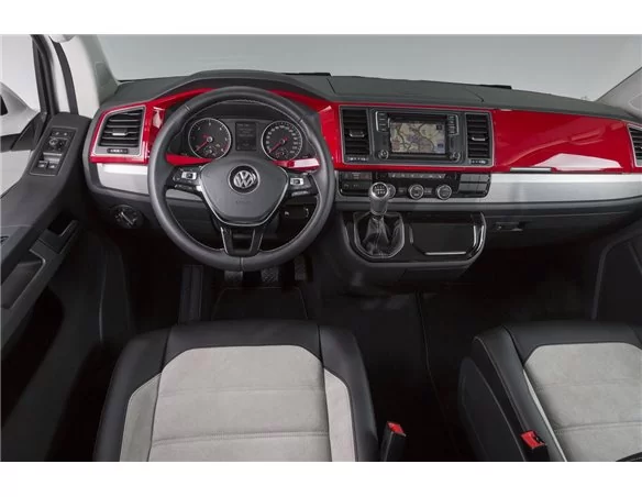 Volkswagen Transporter T6 2016 3D Interior Dashboard Trim Kit Dash Trim Dekor 20-Parts - 1 - Interior Dash Trim Kit