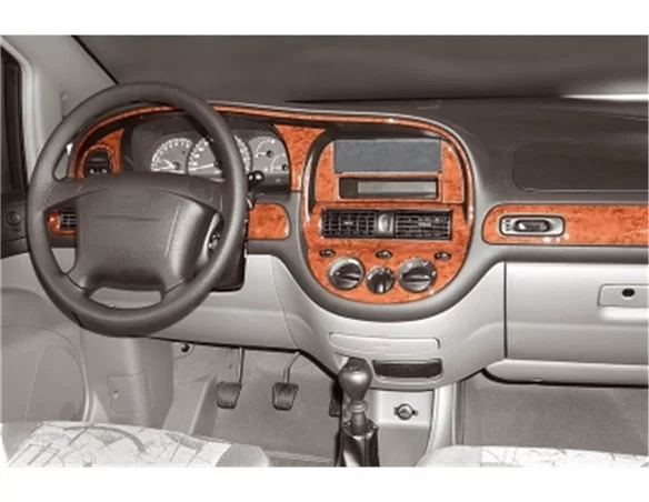 Chevrolet Rezzo-Tacuma 04.2002 3D Interior Dashboard Trim Kit Dash Trim Dekor 11-Parts - 1 - Interior Dash Trim Kit