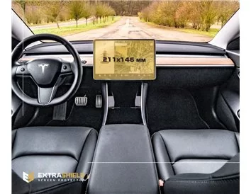 Tesla Model S 2021 - Present Rear climate control ExtraShield Screeen Protector - 1 - Interior Dash Trim Kit