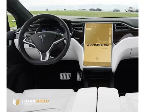 Tesla Model X 2015 - Present Multimedia 17" ExtraShield Screeen Protector - 1 - Interior Dash Trim Kit