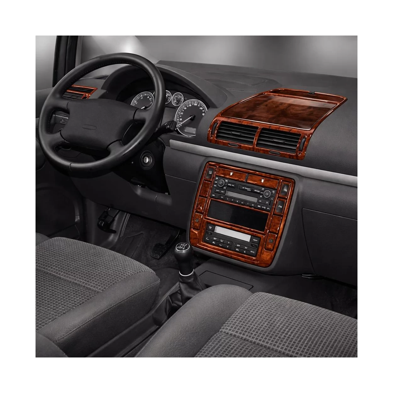 Seat Alhambra 07.00-12.09 3D Interior Dashboard Trim Kit Dash Trim Dekor 24-Parts