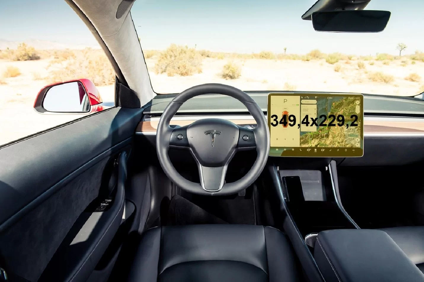 Tesla Model Y 2019 - Present Multimedia 15" ExtraShield Screeen Protector - 1 - Interior Dash Trim Kit