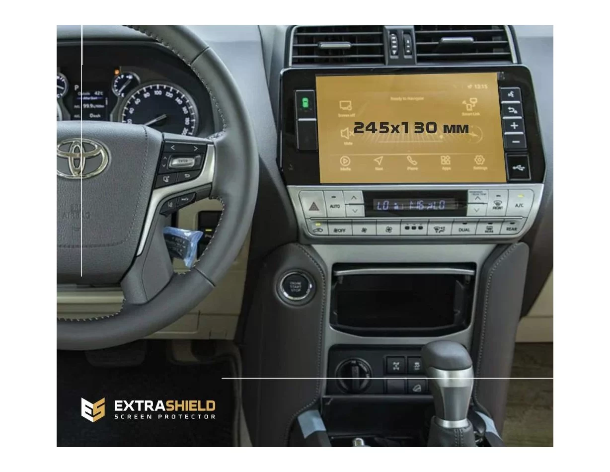 Toyota Land Cruiser Prado 150 2012 - Present Multimedia ExtraShield Screeen Protector - 1 - Interior Dash Trim Kit