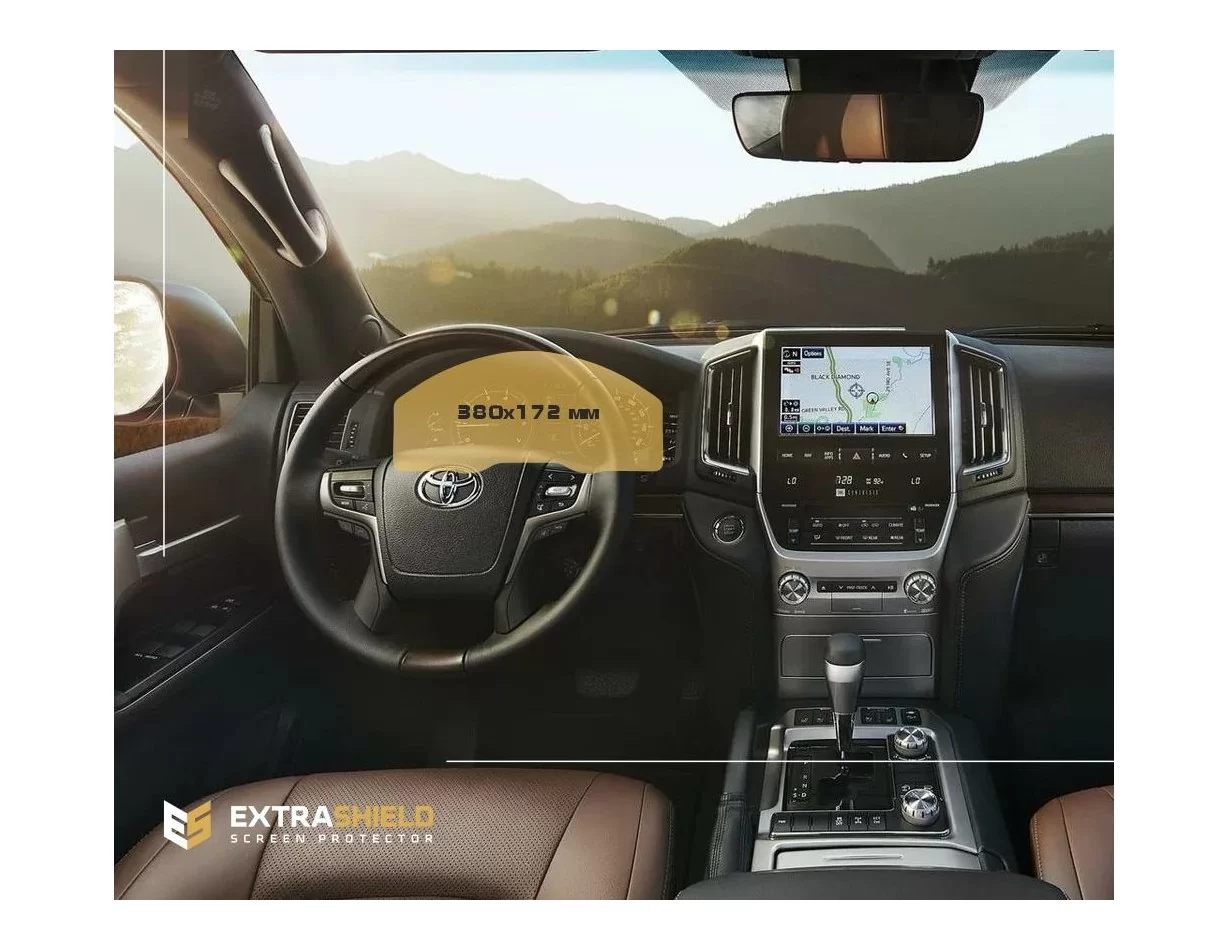 Toyota Land Cruiser 200 2015 - Present Digital Speedometer ExtraShield Screeen Protector - 1 - Interior Dash Trim Kit