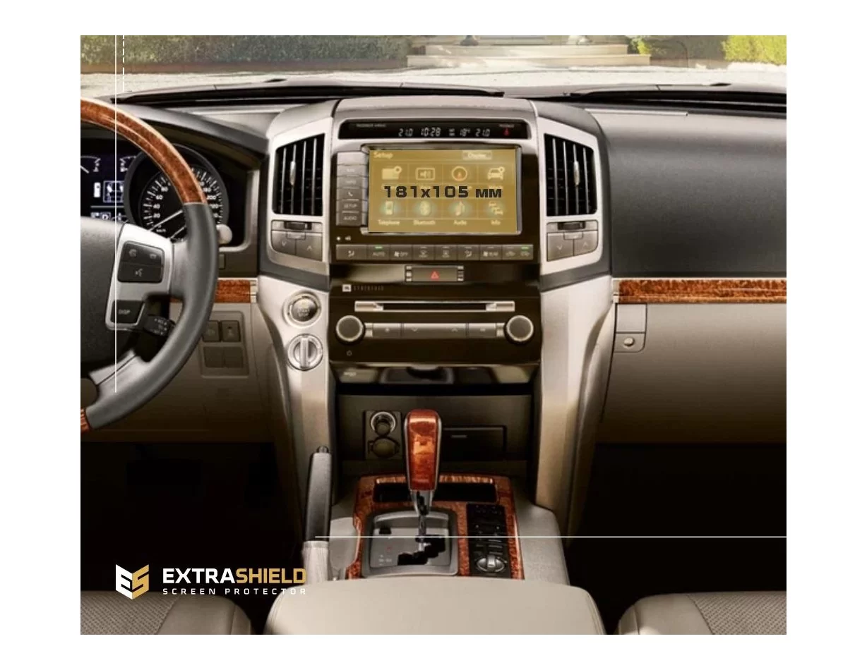 Toyota Land Cruiser 200 2015 - Present Multimedia 9" ExtraShield Screeen Protector - 1 - Interior Dash Trim Kit