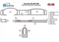 Chevrolet SSR 2003-2006 Basic Set Interior BD Dash Trim Kit - 1 - Interior Dash Trim Kit Chevrolet SSR 2003-2006 Basic Set Interior BD Dash Trim Kit - 1 - Interior Dash Trim Kit