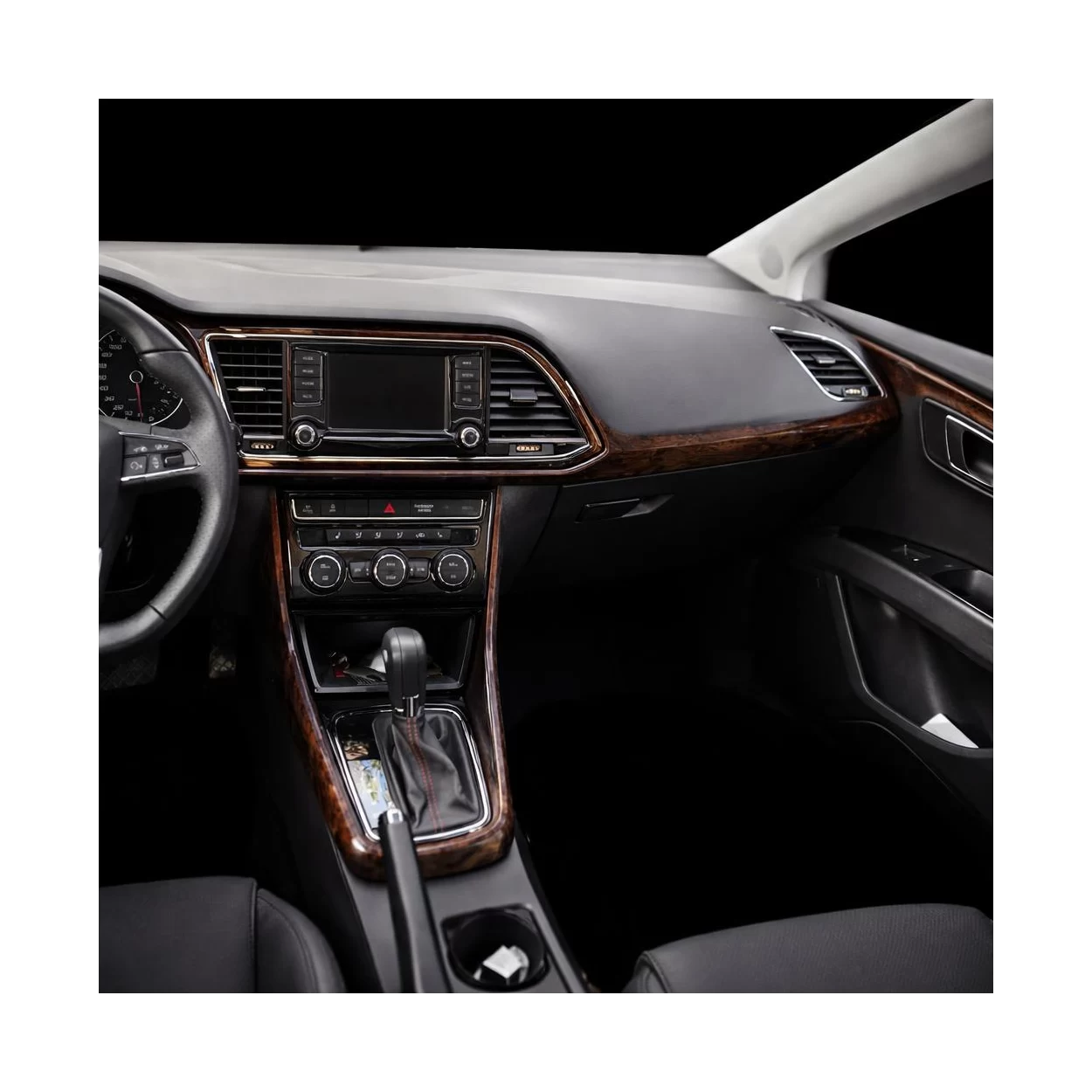 Seat Leon 01.2014 3D Interior Dashboard Trim Kit Dash Trim Dekor 14-Parts