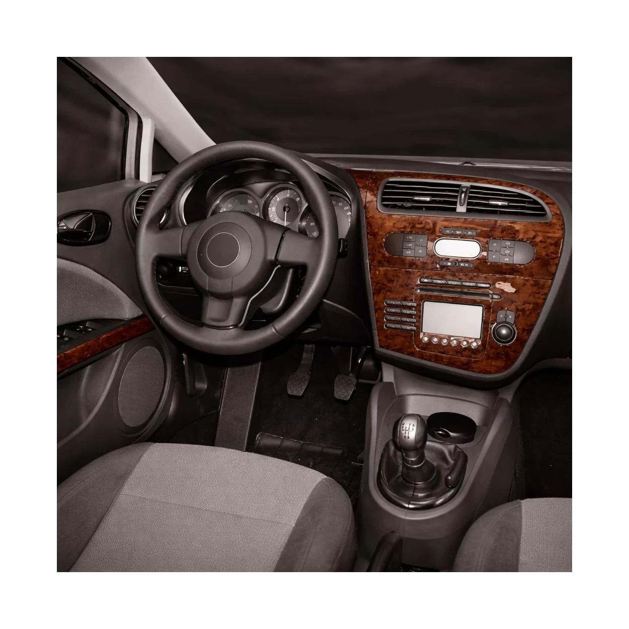 Seat Leon 1P 06.05-09.09 3D Interior Dashboard Trim Kit Dash Trim Dekor 8-Parts