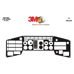 Setra 3-Series 01.96-01.00 3D Interior Dashboard Trim Kit Dash Trim Dekor 13-Parts 2