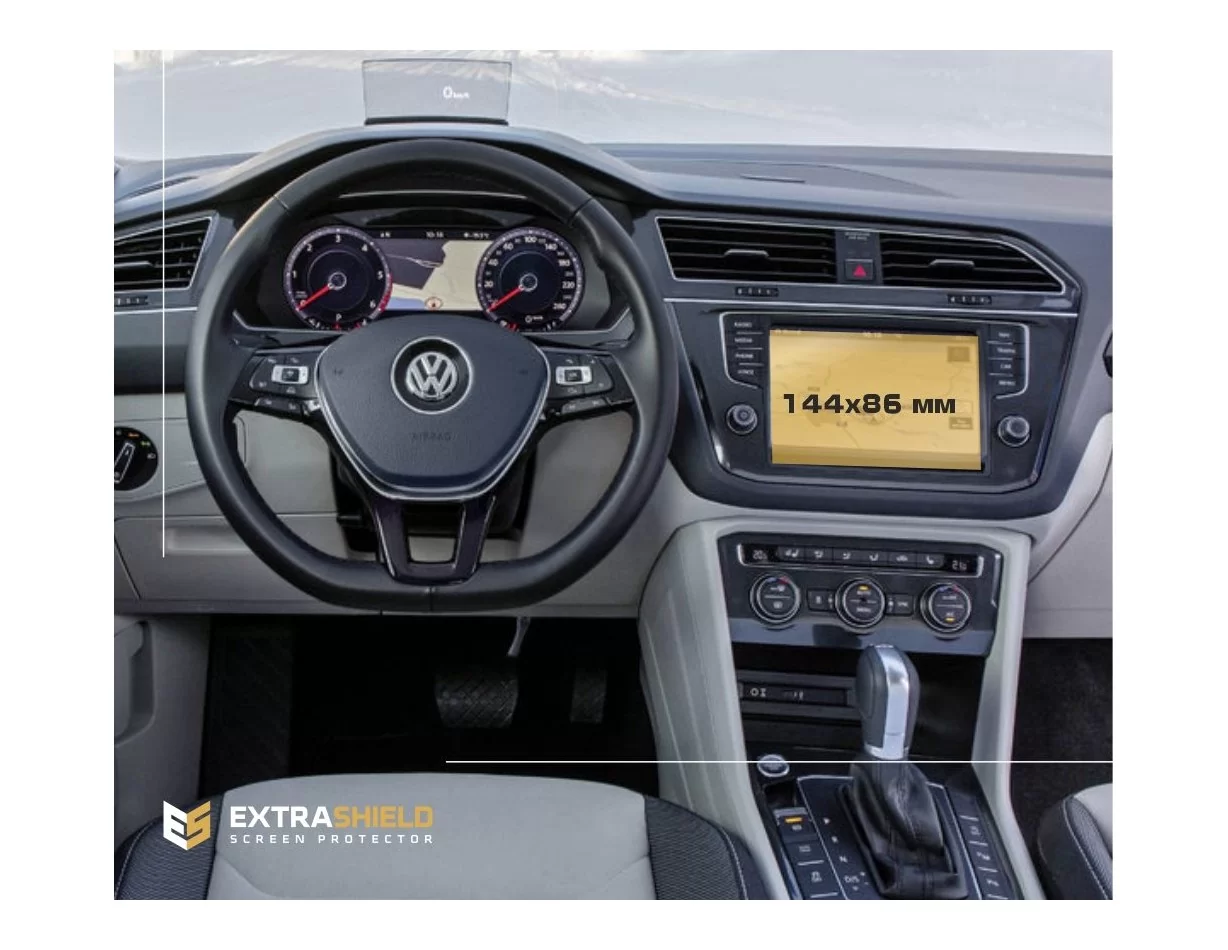 Volkswagen Tiguan (MK2) 2016 - Present Multimedia Composition 6,5" ExtraShield Screeen Protector - 1 - Interior Dash Trim Kit
