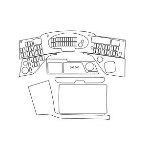Setra 4-Series 01.2002 3D Interior Dashboard Trim Kit Dash Trim Dekor FULL