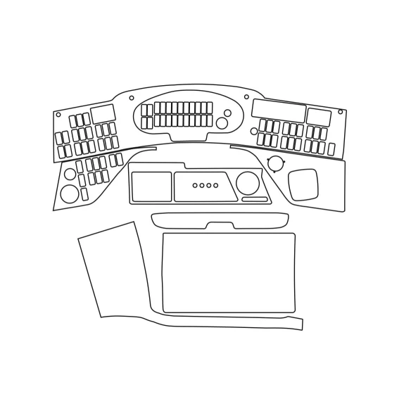 Setra 4-Series 01.2002 3D Interior Dashboard Trim Kit Dash Trim Dekor FULL