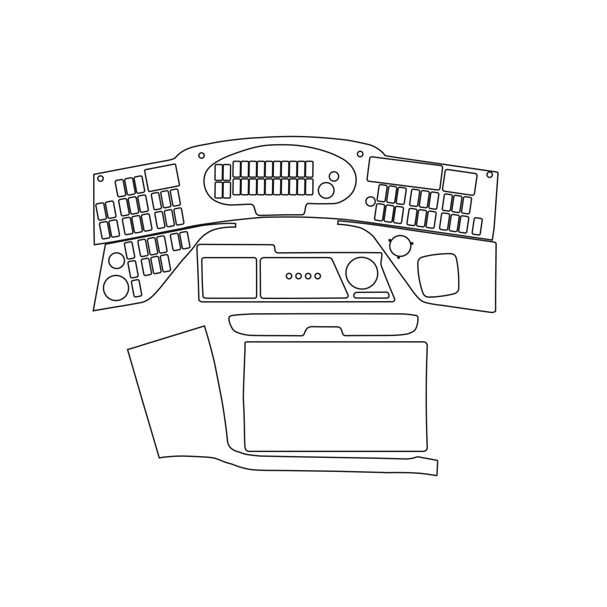 Setra 4-Series 01.2002 3D Interior Dashboard Trim Kit Dash Trim Dekor FULL