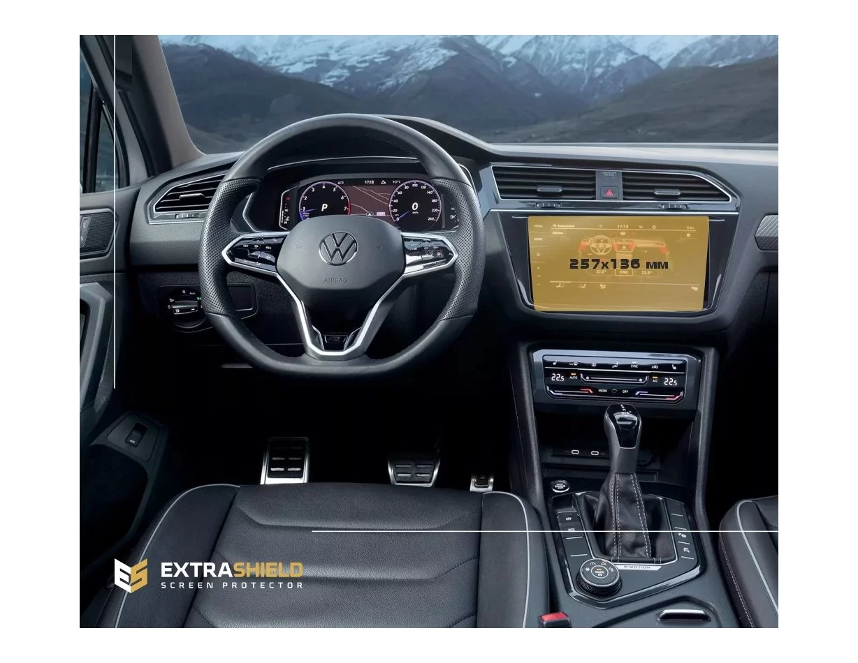 Volkswagen Tiguan (MK2) R-Line 2016 - Present Multimedia Discover Pro 9,2" ExtraShield Screeen Protector - 1 - Interior Dash Tri