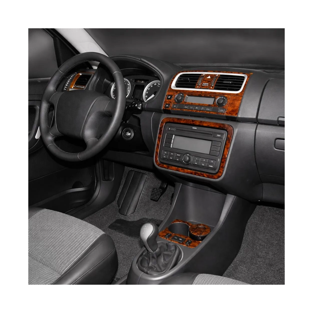 Skoda Fabia 5J Roomster 06.2006 3D Interior Dashboard Trim Kit Dash Trim Dekor 20-Parts