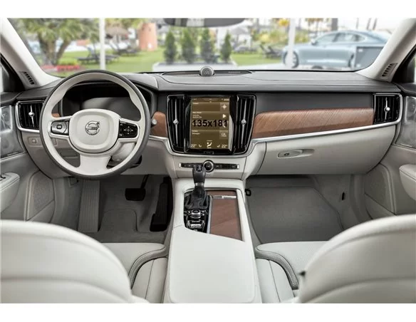 Volvo S90 2016 - Present Multimedia 9" ExtraShield Screeen Protector - 1 - Interior Dash Trim Kit