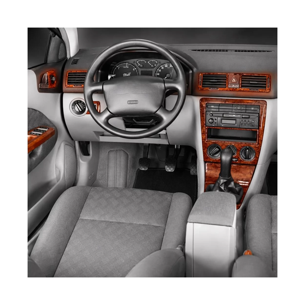 Skoda Octavia A4 1U 06.98-04.04 3D Interior Dashboard Trim Kit Dash Trim Dekor 15-Parts