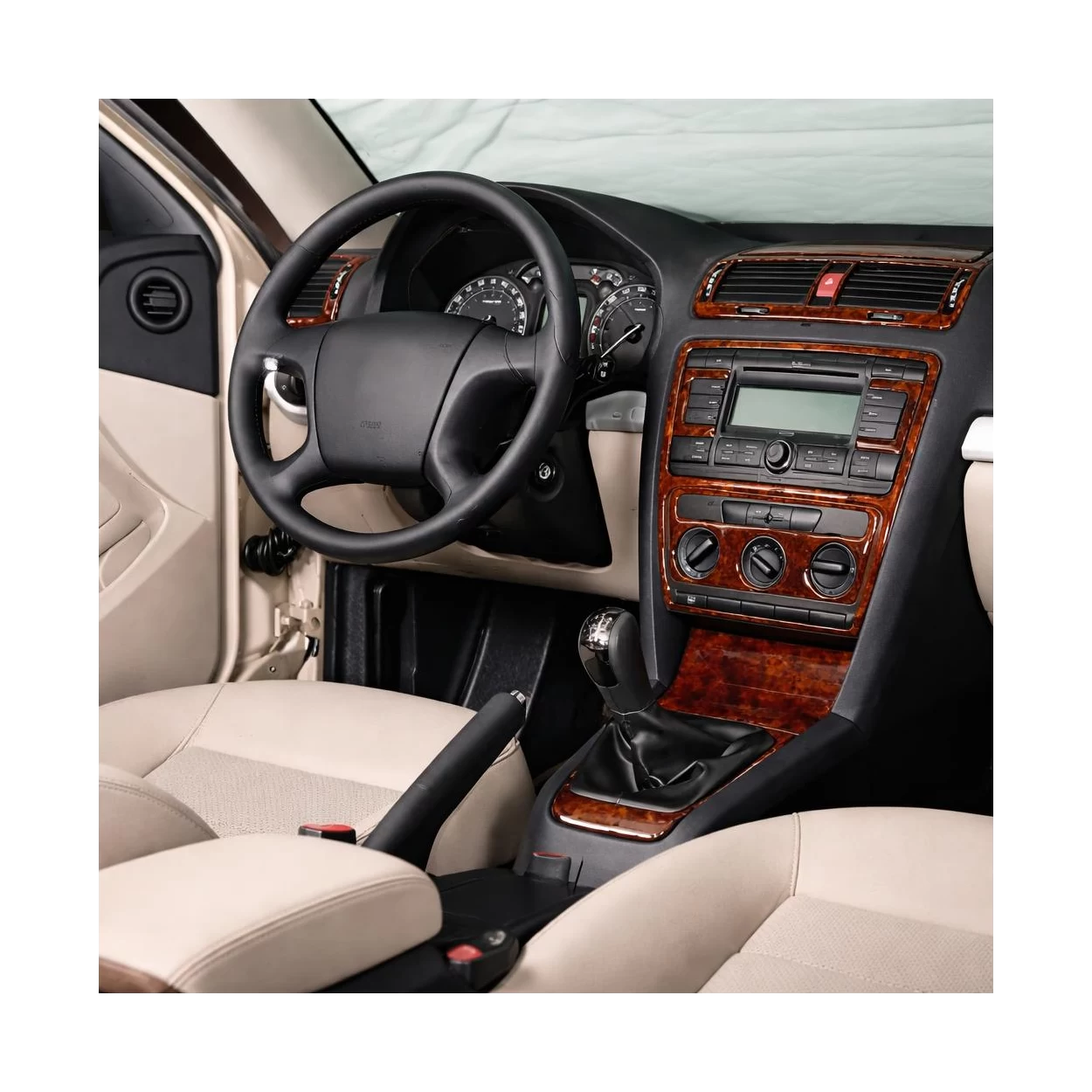 Skoda Octavia A5 1Z 05.04-08.09 3D Interior Dashboard Trim Kit Dash Trim Dekor 15-Parts