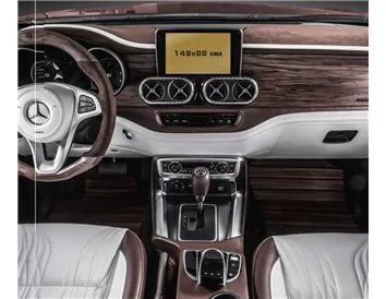 Mercedes-Benz X-class (X470) 2017 - 2020 Multimedia 5,4" ExtraShield Screeen Protector - 1 - Interior Dash Trim Kit