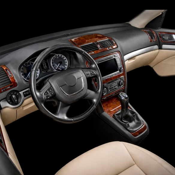 Skoda Octavia A5 1Z 09.2009 3D Interior Dashboard Trim Kit Dash Trim Dekor 11-Parts