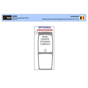 BMW X6 E71 2008-2014 3D Interior Dashboard Trim Kit Dash Trim Dekor 2-Parts