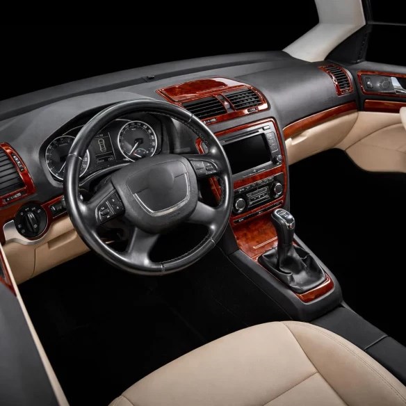 Skoda Yeti 01.2010 3D Interior Dashboard Trim Kit Dash Trim Dekor 36-Parts