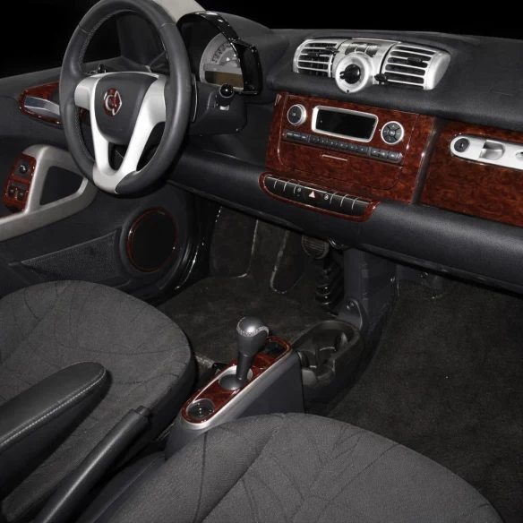 Smart Fortwo 451 2007-2015 3D Interior Dashboard Trim Kit Dash Trim Dekor 40-Parts