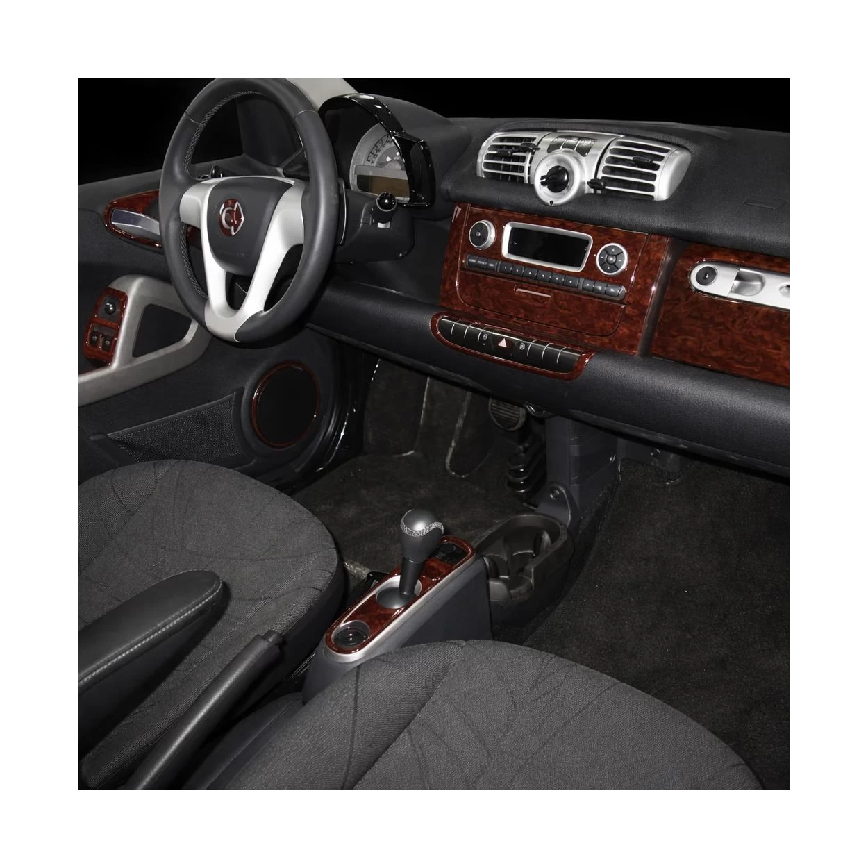 Smart Fortwo 451 2007-2015 3D Interior Dashboard Trim Kit Dash Trim Dekor 40-Parts