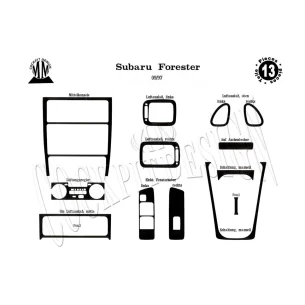 Subaru Forester 09.97-12.07 3D Interior Dashboard Trim Kit Dash Trim Dekor 13-Parts 2