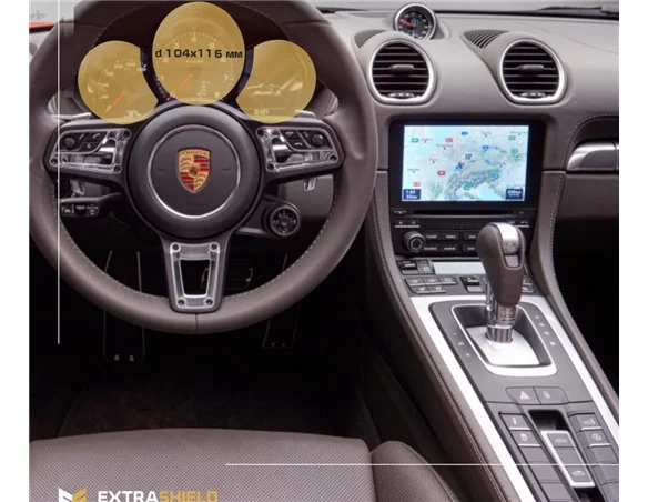 Porsche Boxster 2016 - Present Digital Speedometer 12" ExtraShield Screeen Protector - 1 - Interior Dash Trim Kit
