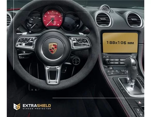 Porsche Cayman 2016 - 2020 Multimedia Sound Package Plus 7" ExtraShield Screeen Protector - 1 - Interior Dash Trim Kit
