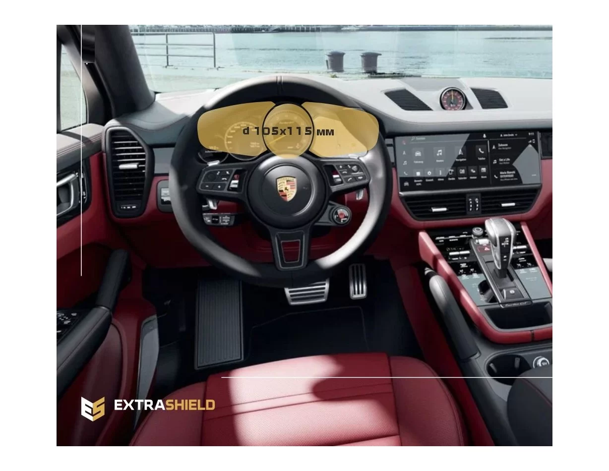 Porsche Cayenne 2017 - Present Digital Speedometer 12" ExtraShield Screeen Protector - 1 - Interior Dash Trim Kit