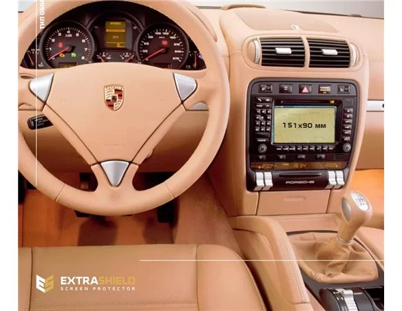 Porsche Cayenne 2010 - 2014 Multimedia 7" ExtraShield Screeen Protector - 1 - Interior Dash Trim Kit
