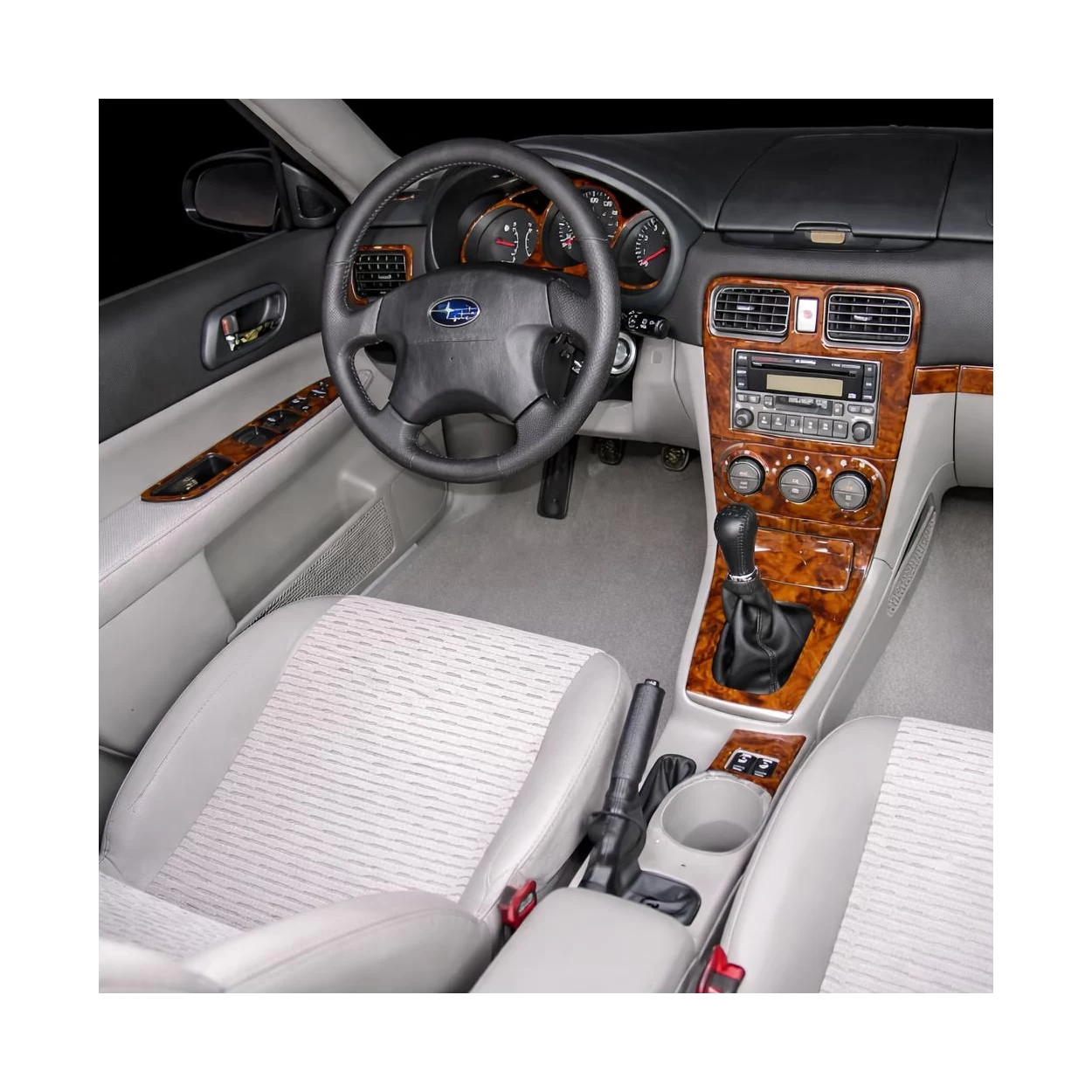 Subaru Forester 2007-2008 Full Set, Automatic Gear, Automatic AC Interior BD Dash Trim Kit