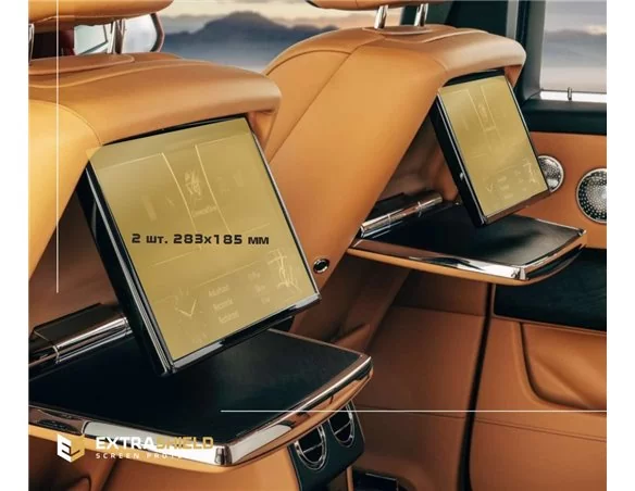 Rolls-Royce Cullinan 2018 - Present Passenger monitors (2pcs,) 15" ExtraShield Screeen Protector - 1 - Interior Dash Trim Kit