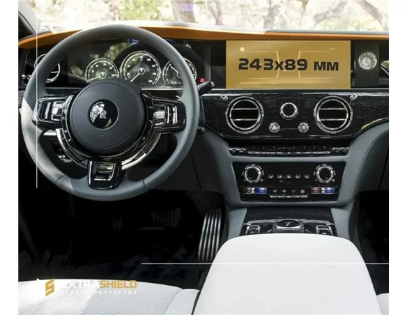 Rolls-Royce Ghost 2014 - 2021 Multimedia 8,8" ExtraShield Screeen Protector - 1 - Interior Dash Trim Kit
